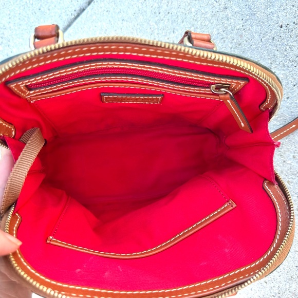 DOONEY & BURKE kirby BITSY satchel Handbag purse shoulder strap crossbody green - Picture 11 of 14